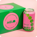 product shot of melo can and six pack