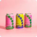3 melo cans next to each other