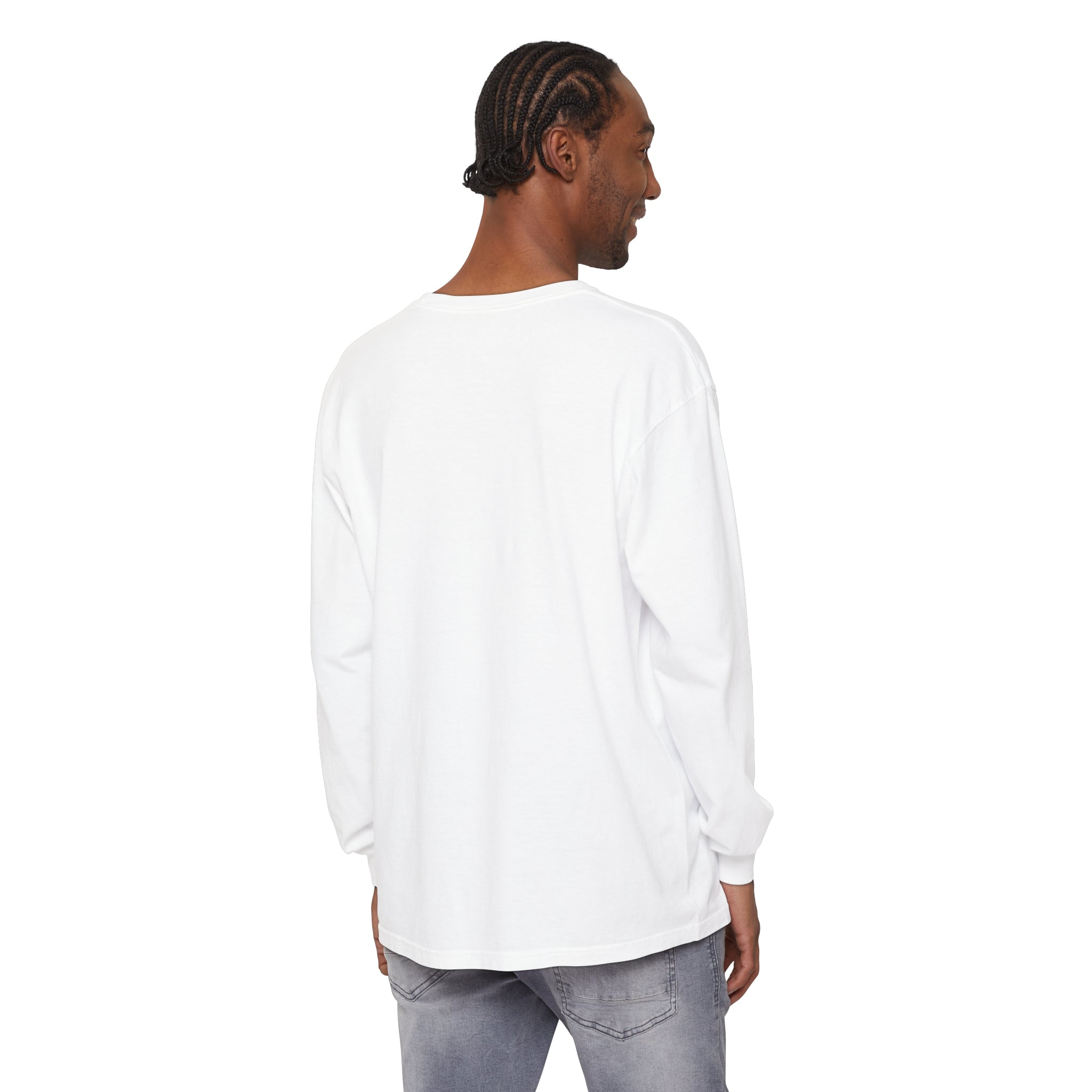 Vanuatu Relief Long - Sleeve Shirt - Melo Means Relax - Blue Text - Melo