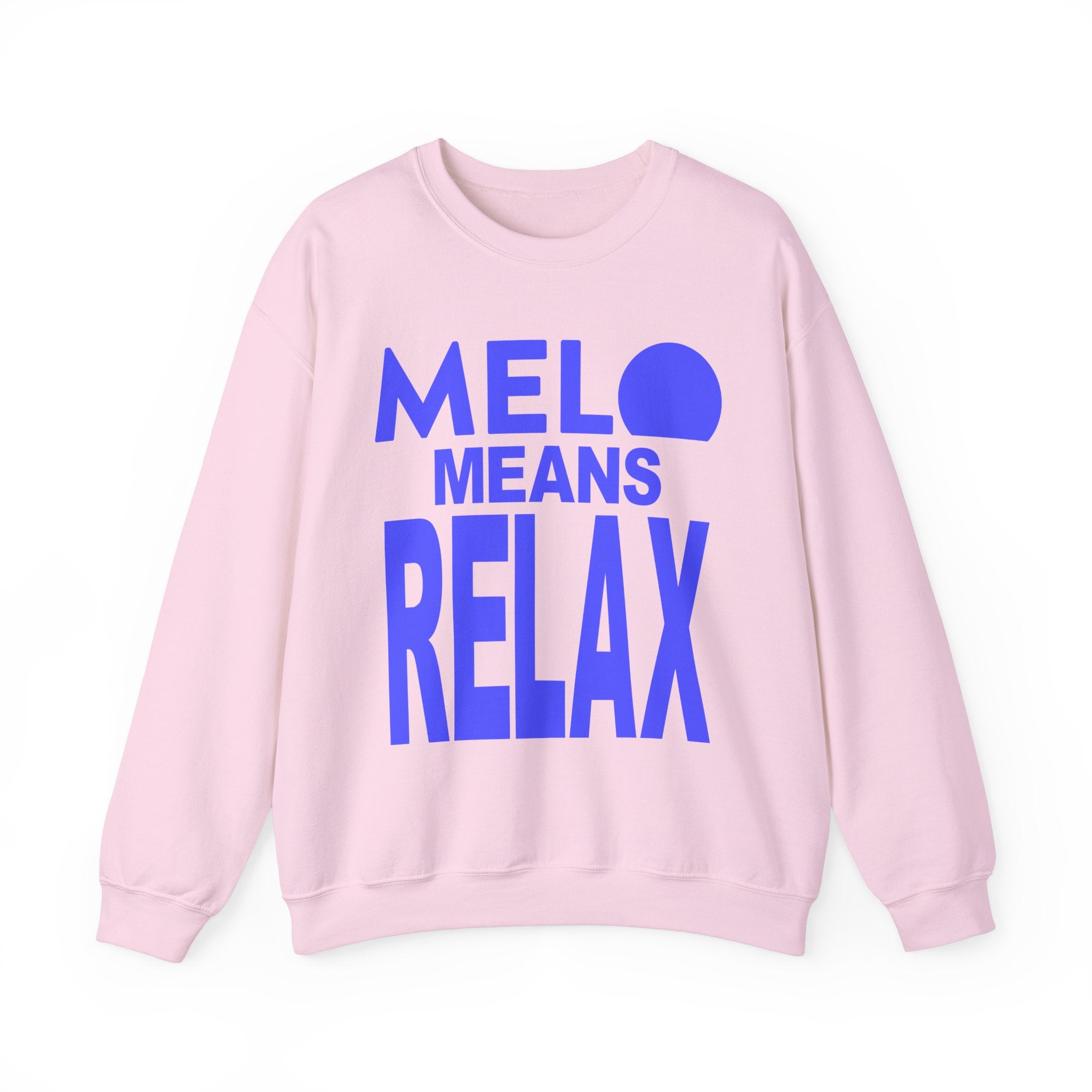 Vanuatu Relief Sweater - Melo Means Relax - Blue Text - Melo