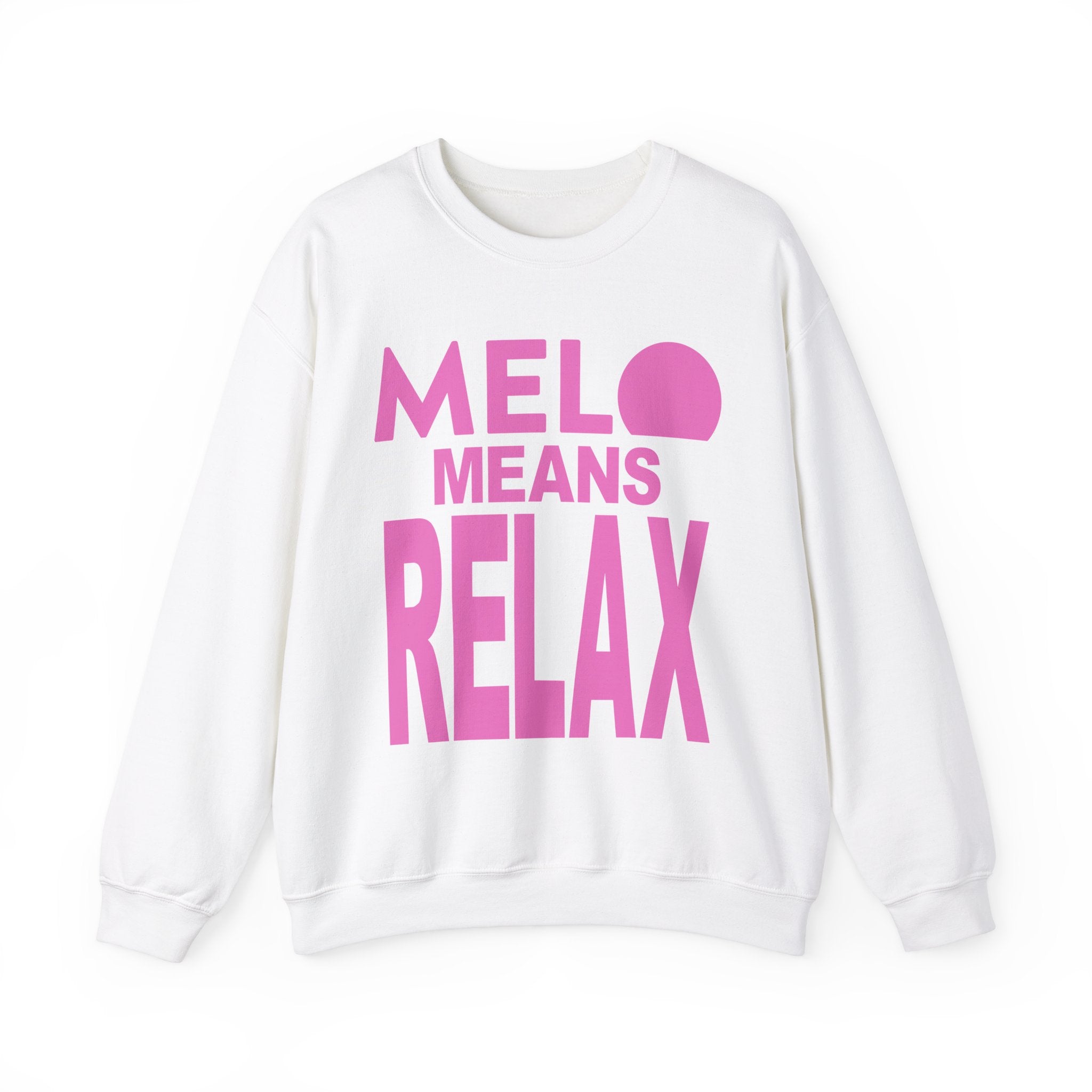 Vanuatu Relief Sweater - Melo Means Relax - Pink Text - Melo