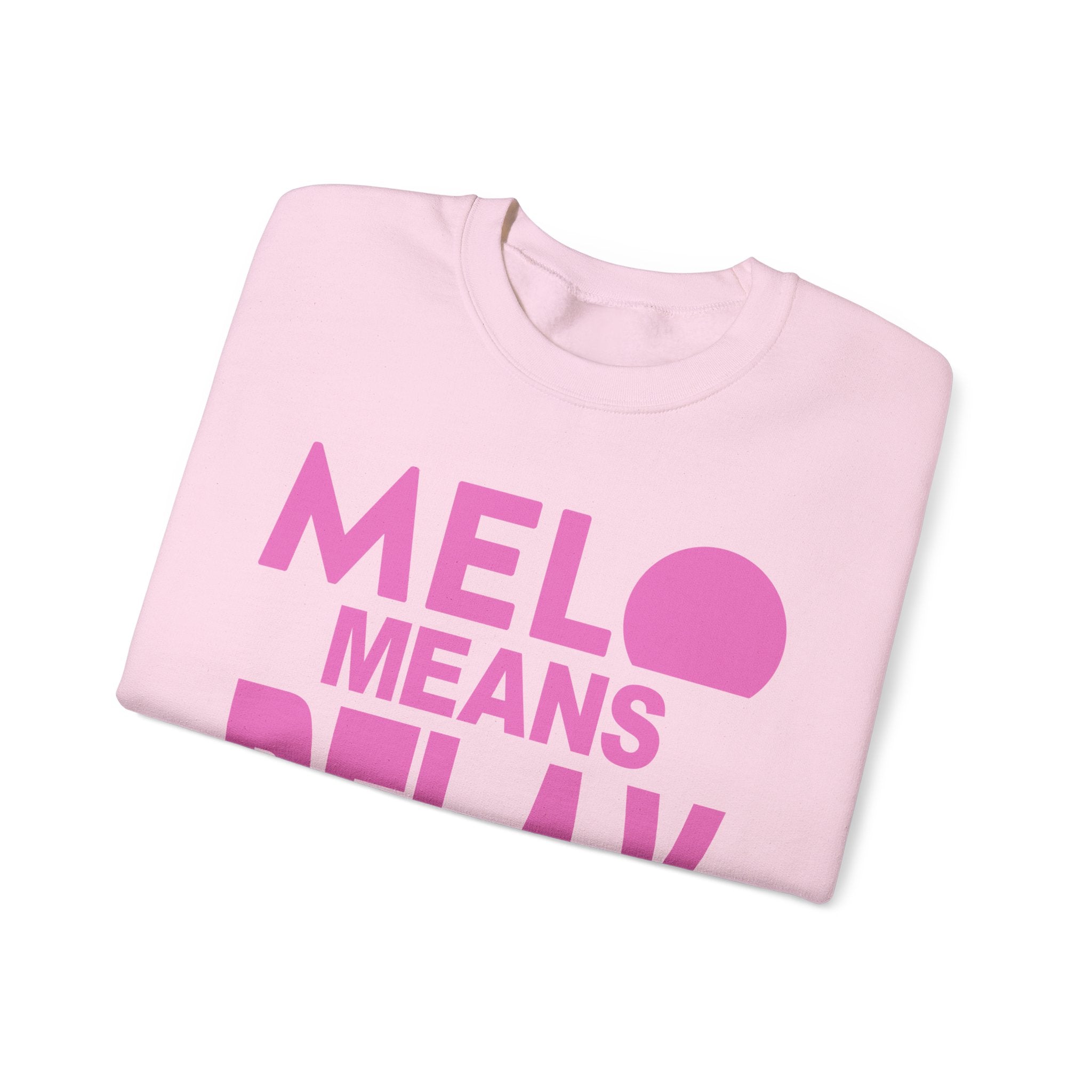 Vanuatu Relief Sweater - Melo Means Relax - Pink Text - Melo