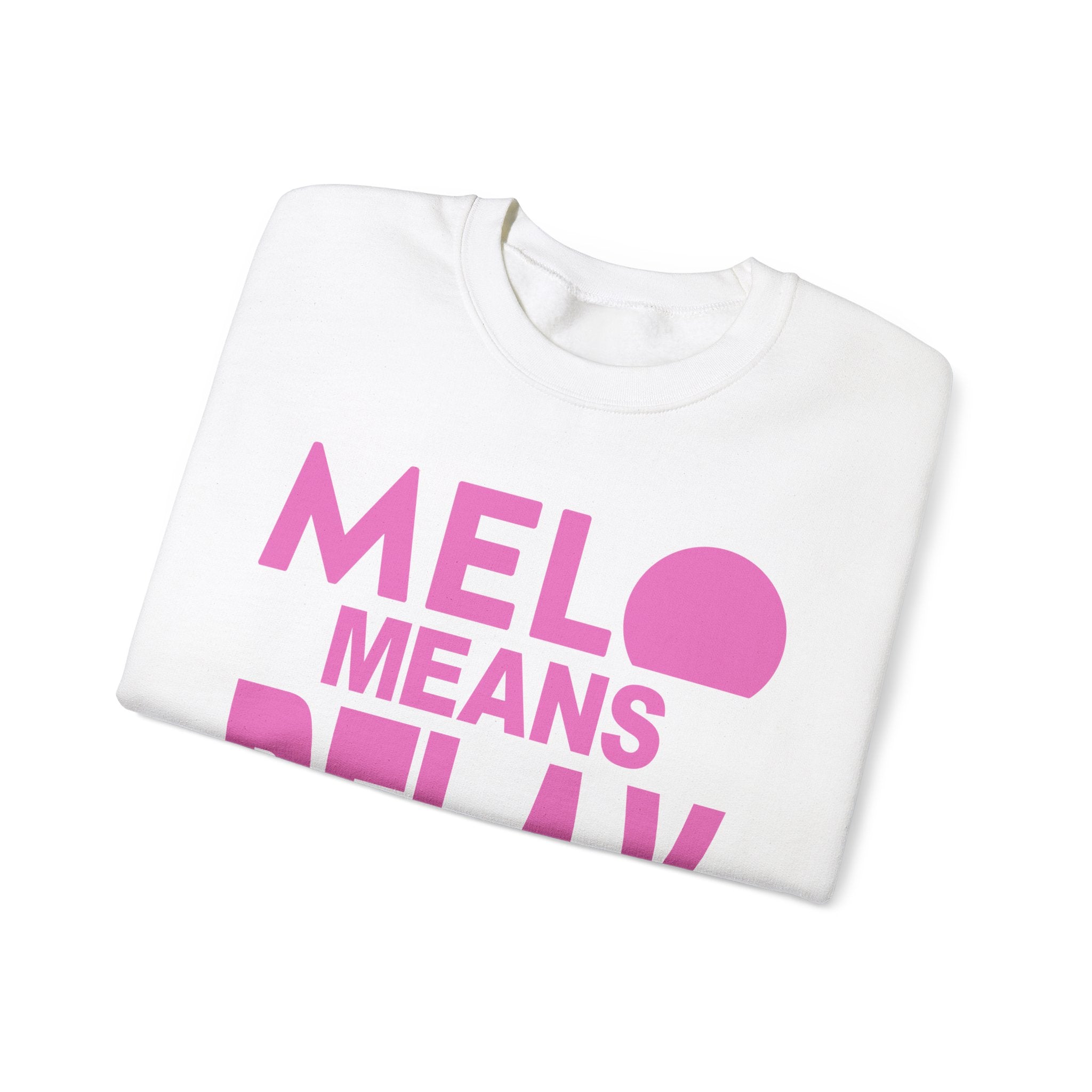 Vanuatu Relief Sweater - Melo Means Relax - Pink Text - Melo