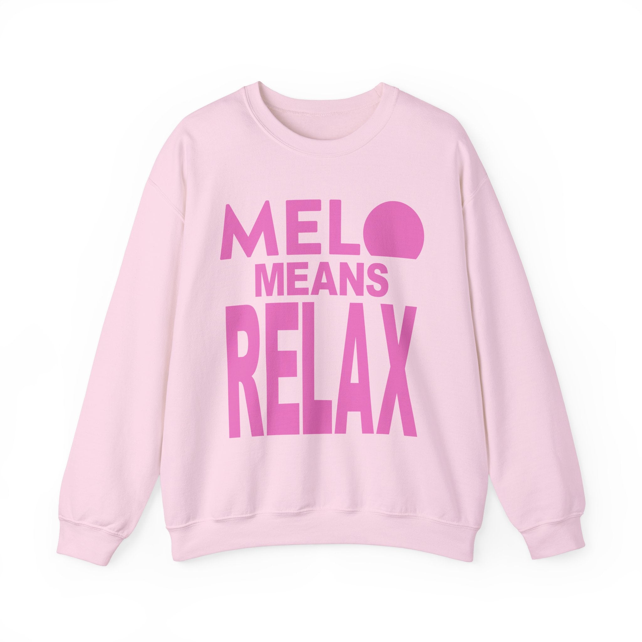 Vanuatu Relief Sweater - Melo Means Relax - Pink Text - Melo