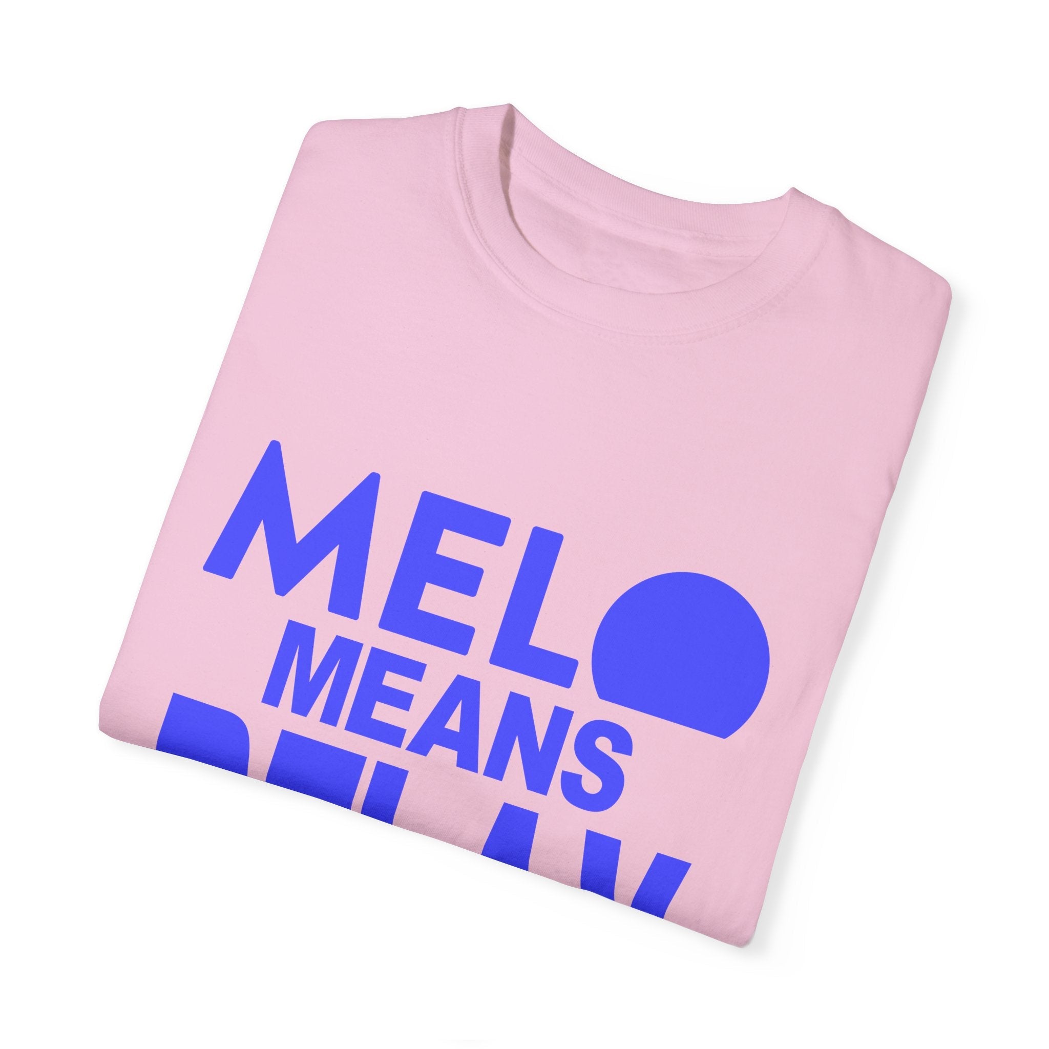 Vanuatu Relief Tee - Melo Means Relax - Blue Text - Melo