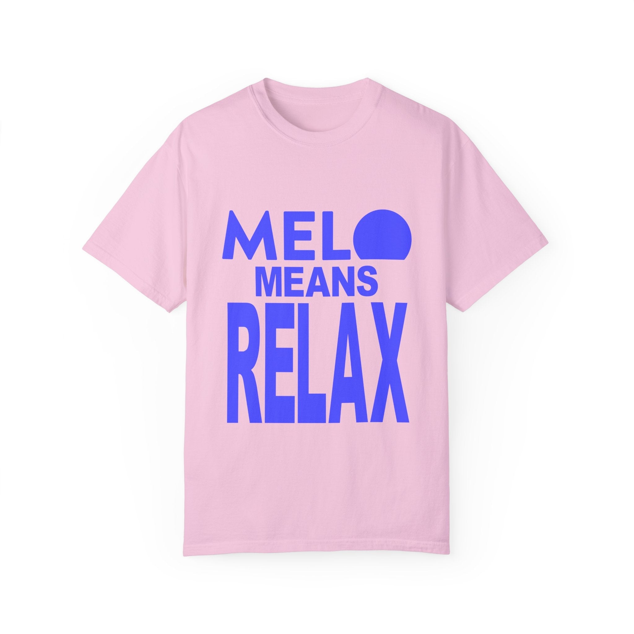 Vanuatu Relief Tee - Melo Means Relax - Blue Text - Melo